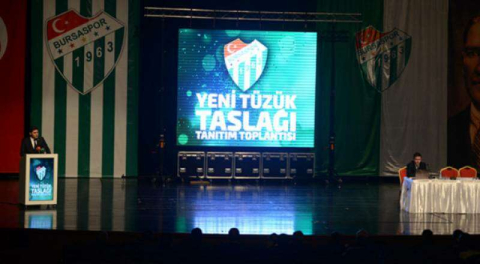 Bursaspor'da tüzük kongresi bugün