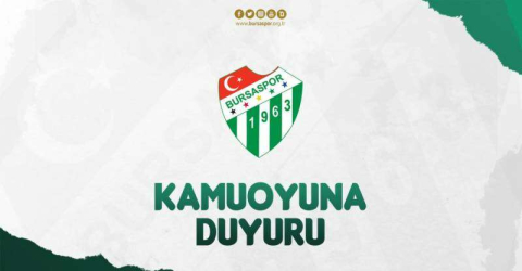 Bursaspor'dan önemli açıklama